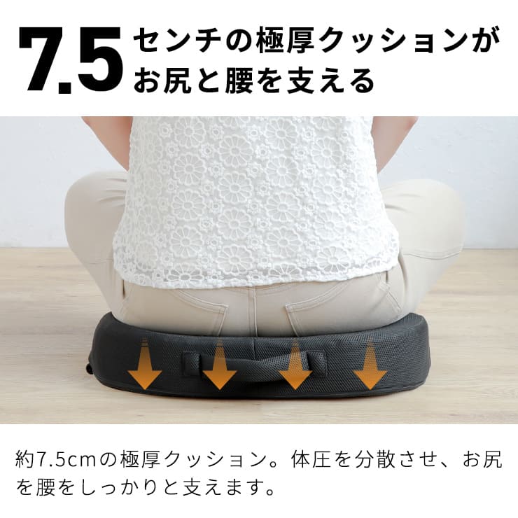 AGRelux アグリラックス あぐらクッション ブラック