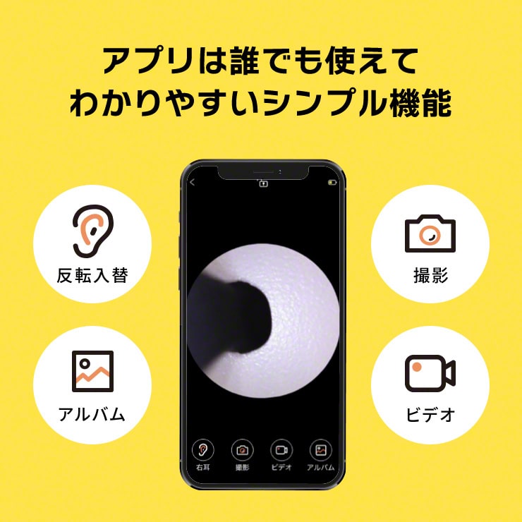 ワイヤレスカメラ付き耳かき ミエカキ