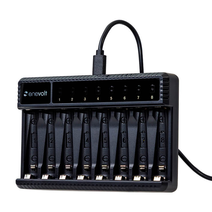 エネボルト 2Way USB充電器 単3 単4 8本用
