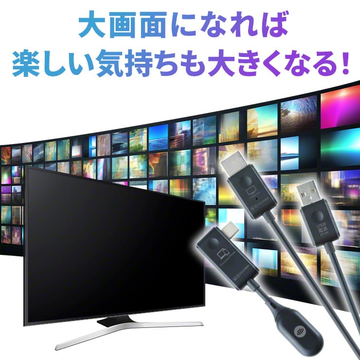 ワイヤレスミラーリングアダプター ミラリン Type-C