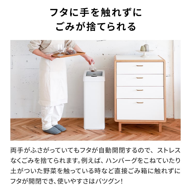 自動開閉ゴミ箱 45L 気配り上手なゴミ箱さん