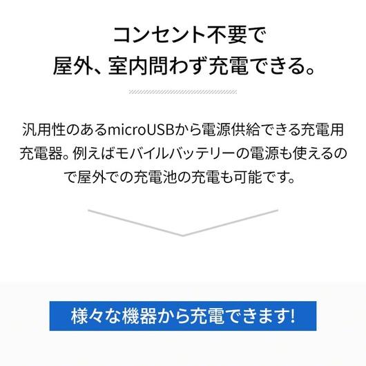 enevolt エネボルト LCD付 USB充電器 単3 単4 4本用