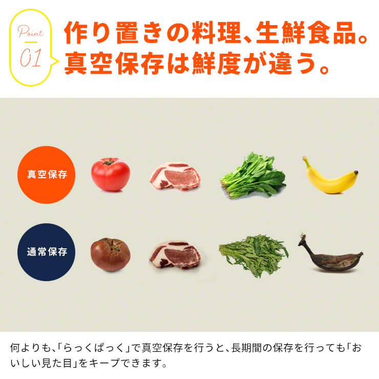 Qurra ハンディ型 真空保存パック器 らっくぱっく