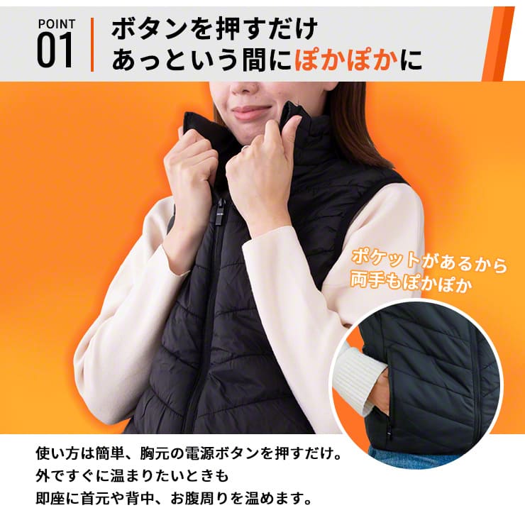 電熱ベスト すぐぬっく ベスト
