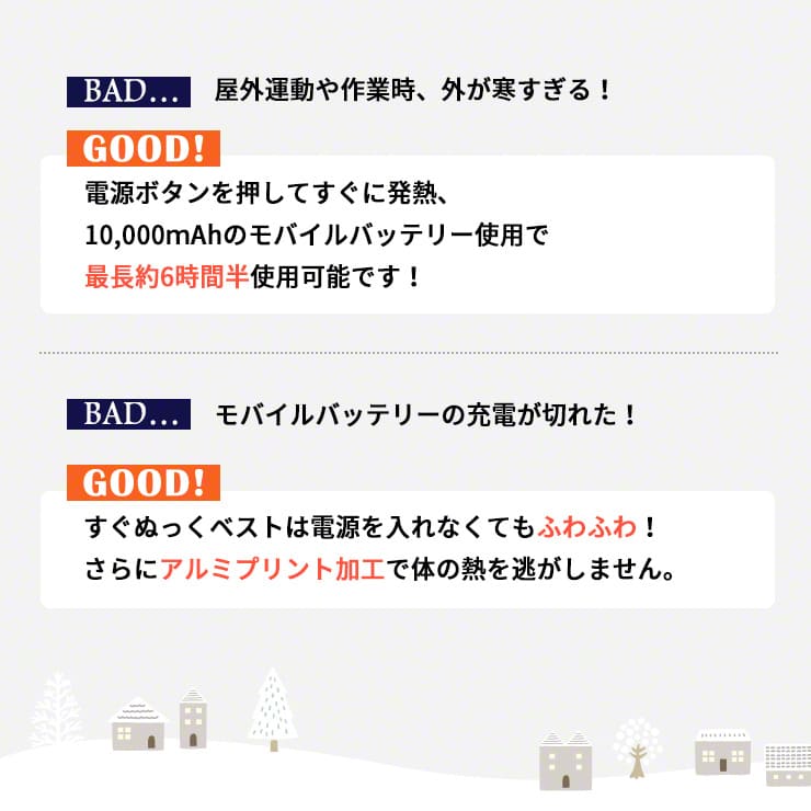 電熱ベスト すぐぬっく ベスト