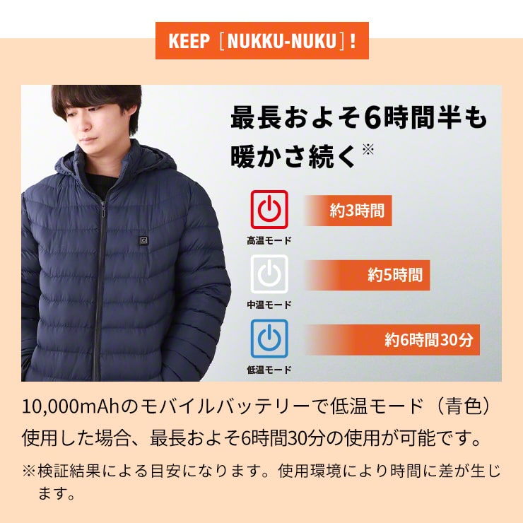 電熱ジャケット すぐぬっく ジャケット