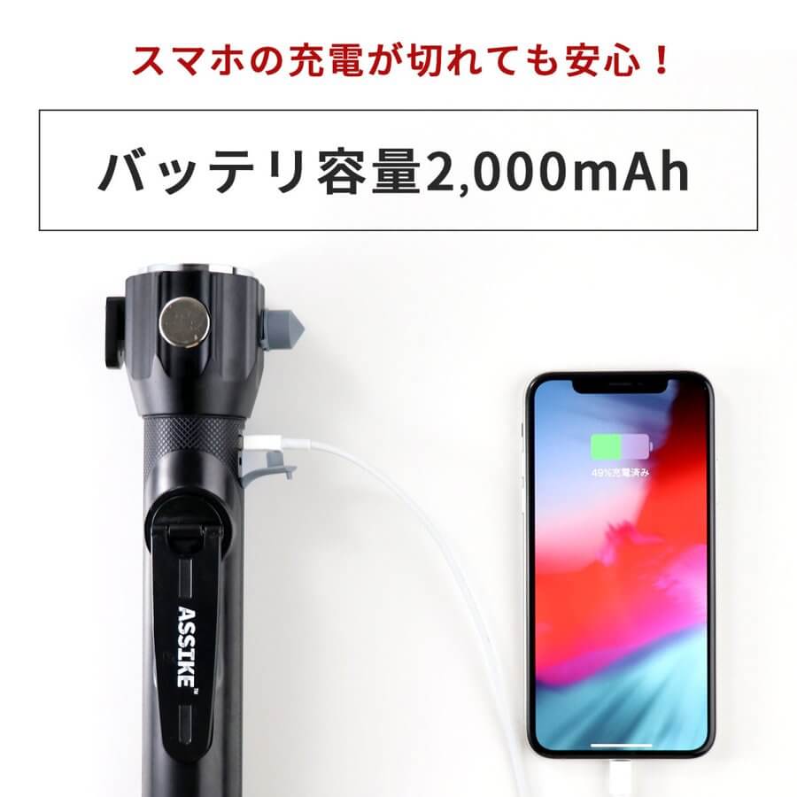 ASSIKE アズシーク ダイナモラジオライト ブラック