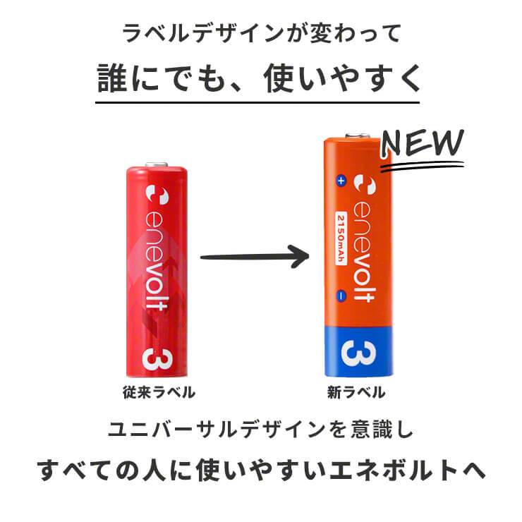 公式 |  enevolt エネボルト 単3形 充電池 ケース付 2150mAh おすすめ【防災士推奨】