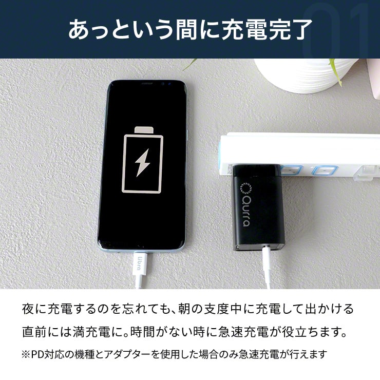 PD対応 TypeC to C 急速充電ケーブル 50cm/1m/2m