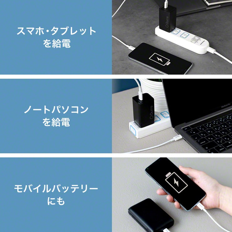 PD対応 TypeC to C 急速充電ケーブル 50cm/1m/2m