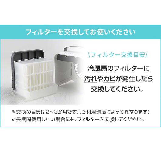 Qurra クルラ 冷風扇 クーラーミニ専用フィルター 交換用