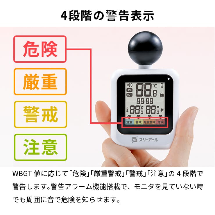 【予約販売中】黒球式熱中症指数モニタ