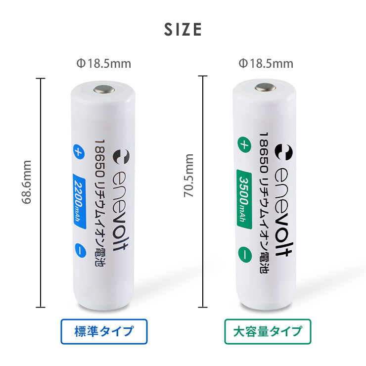【予約販売中】enevolt エネボルト 18650リチウムイオン電池