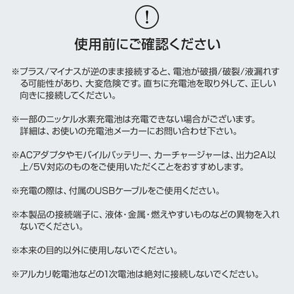 エネボルト 2Way USB充電器 単3 単4 8本用