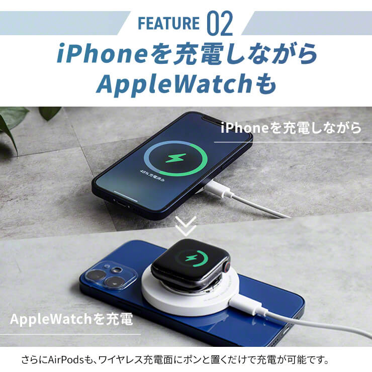 アップルウォッチ 充電器 ワイヤレス 小型 持ち運び マグネット Apple Watch 旅行 コンパクト USB 予備