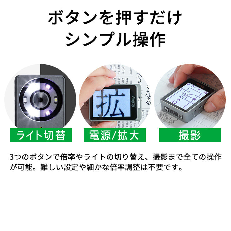 携帯型LED顕微鏡 マジックルーペ キューブ