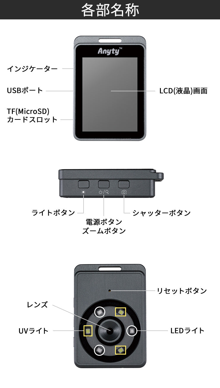 携帯型LED顕微鏡 マジックルーペ キューブ