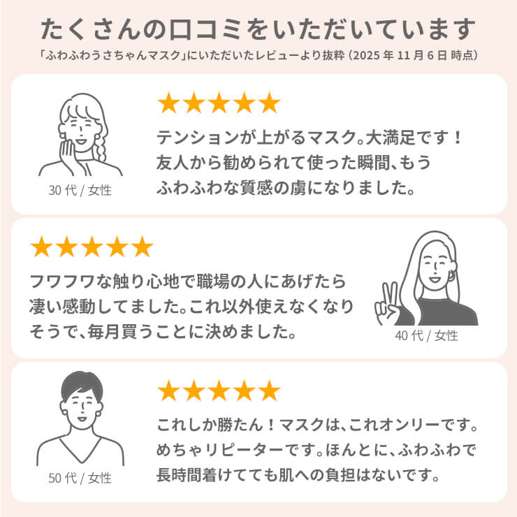 ふわふわうさちゃんマスク 7枚入 普通サイズ ホワイト 使い捨てマスク 不織布 柔らかタイプ