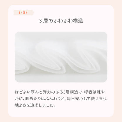 ふわふわうさちゃんマスク 7枚入 普通サイズ ホワイト 使い捨てマスク 不織布 柔らかタイプ