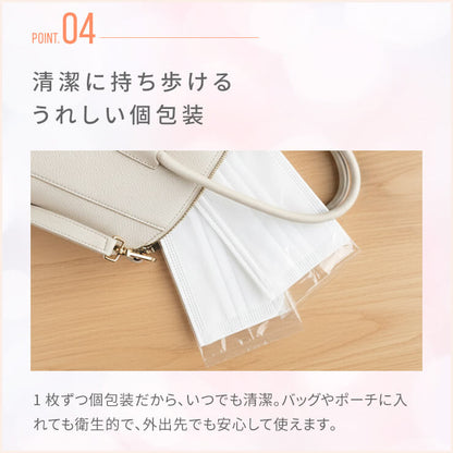 ふわふわうさちゃんマスク 7枚入 普通サイズ ホワイト 使い捨てマスク 不織布 柔らかタイプ