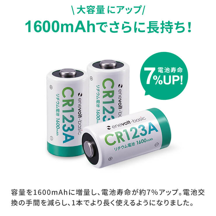 【予約販売中】enevolt エネボルト リチウム電池 CR123A形 2本セット