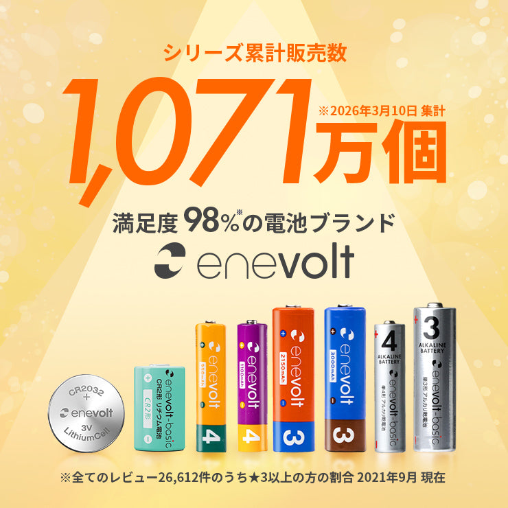 【予約販売中】enevolt エネボルト ニッケル水素充電池 M-224