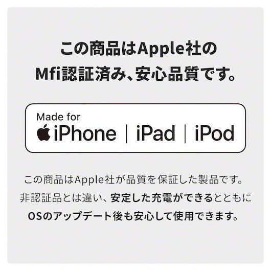 INOVA イノバ MFI認証済み Type-C to Lightningケーブル iPhone 充電ケーブル 15cm 1m 2m