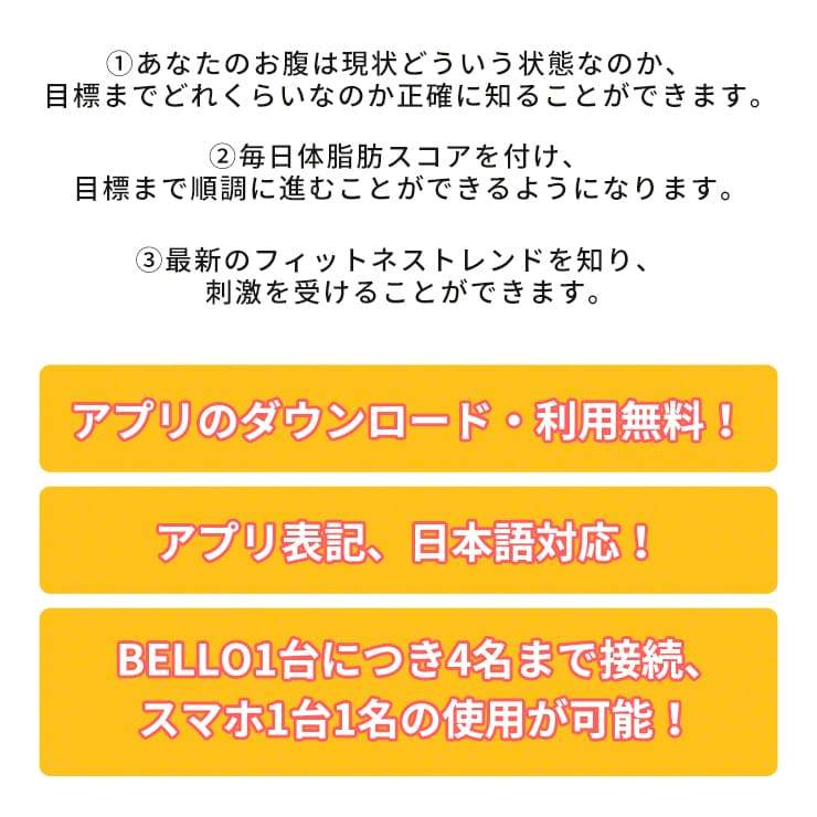 BELLO 体脂肪スキャナー ベロ 体脂肪計 スマホ連動 アプリ 健康管理