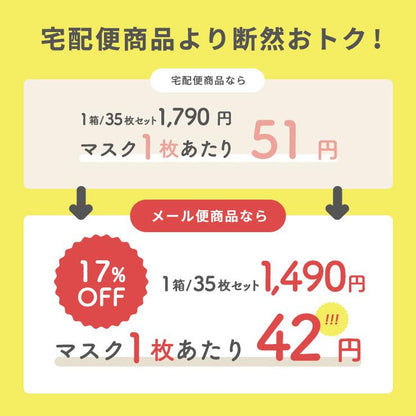 公式 | ふわふわうさちゃんマスク 35枚セット | メール便発送