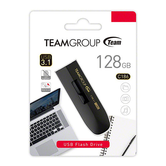 TEAM チーム USBメモリ 128GB スライド式 USB3.2 Gen1 C186
